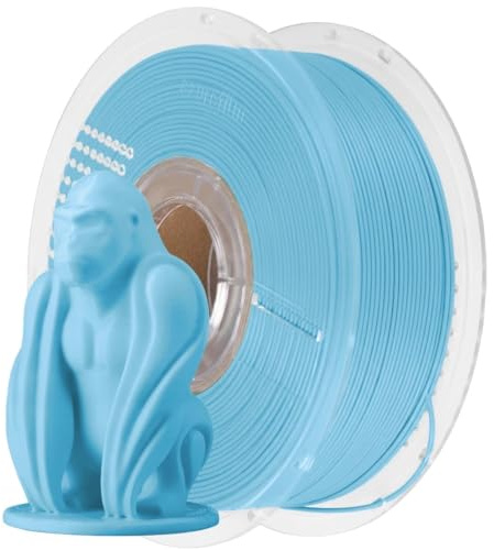 AzureFilm Original PLA Filament für 3D-Drucker, 1,75 mm, 1 kg Spule, einfach zu drucken, hohe Präzision, glatte Oberfläche, ideal für Prototypen (Cyan, 1 kg)