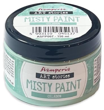 Stamperia - Misty Paint for Crafts and Mixed Media Projects, Vibrant and High-Coverage, Blends Beautifully when Misted with Water, Creates Unique Effects (150ml) (Celadon)