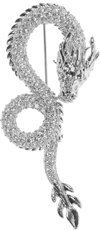 iplusmile Broche Dragon De Style Chinois Bijou Métal Pour Femme Épingle De Vêtement Délicate Accessoire Dragon Pour Mariage Banquet Affaires Symbole De Chance Et Fortune