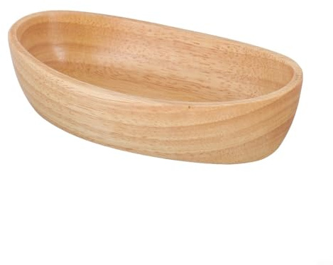 Filteilect Plateau ovale en bois pour servir des plats, des collations, des fruits secs | Bol en bois naturel pour cuisine, fête, décoration d'intérieur | 24 x 15 x 4,5 cm (17 x 9,5 x 4,5 cm)