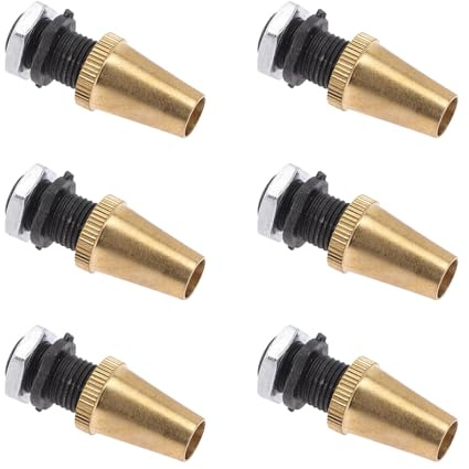 Kupfer Kabelbefestigungsklemmen M10 6 Stück Gold, Retro für Pendelleuchten | 7mm Öffnung, M10 Unten, Schützt Leitungen vor Abrieb, Kabelabdeckung Außen