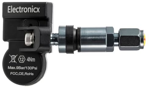 Electronicx 1X RDKS Sensor für Toyota Vios 2022-2024 vorprogrammiert 433MHz TPMS Reifendrucksensor Metallventil Gunmetal Einzelsensor Ersatz Alufelgen Stahlfelgen