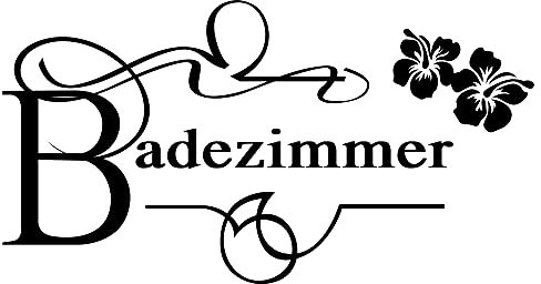 Klebesüchtig A661 Tür-/Wandtattoo Badezimmer 60cm x 32cm schwarz (erhältlich in 40 Farben und 2 Größen)