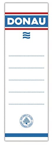 DONAU Einstecketiketten Für DONAU-Ordner 48x153mm Zweiseitig 20 Stk / / Typ-Einschiebbar/Form-Rechteckige/Material-Papier/Farbe-Weiß/Flächengewicht (g/m2)-N.a. / Abmessungen (mm)-48x153