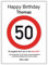 Verkehrszeichen zum 50. Geburtstag - Verkehrsschild - Hinweisschild - Kunstdruck Schild - Bild - Straßenschild - Deko - Party Dekoration