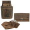 Greenburry Kellnerbörse Set Leder braun antik Kellnerset Geldbörse mit Holster Kellnertasche