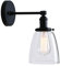 Phansthy Vintage Wandleuchte Moderne Wandlampe Deckenglocken klarglas Wandleuchten Wandbeleuchtung Industrie Loft-Wandlampe Wandbeleuchtung Küchenwandleuchte Spiegeleuchte(Schwarz Farbe)