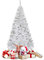 COSTWAY Sapin de Noël Artificiel 180 cm avec Pied en Métal, Arbre de Noël Artificiel pour Décoration de Noël Matériau PVC, Blanc