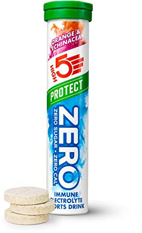 HIGH5 ZERO Protect Electrolyte Tablets | Hydration Tablets with Vitamin C & D | 0 Calories & Sugar Free | Boost Hydration, Performance & Wellness | Orange & Echinacea, 20 Tablets (20x, Pack of 1)
