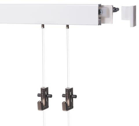 12 Meter (6 x 2m) SOFT-RAIL® Bilderschienen Set COMFORT (M), Weiß | versch. Längen und Farben