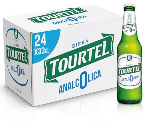 Tourtel Cassa Birra Analcolica con 24 Bottiglie da 33 cl, 7.92 L, Birra Analcolica Premium Lager dal Gusto Pieno e Deciso e dal Colore Giallo Paglierino, Zero Alcol