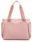 NOTAG Sac à Main Femmes, Multi-Poches Sac Cabas en Nylon Casual Voyage Sac à Bandoulière Imperméable (Rose)