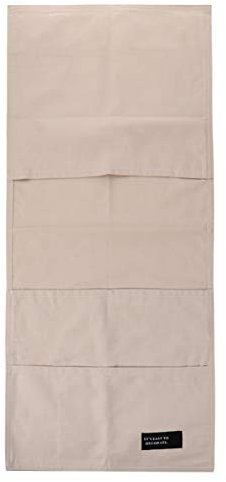 HEMOTON 1stück Multifunktionale Sofa Armlehnen-tasche Organisieren Sie Ihre Fernbedienungen Und Kleinigkeiten Beiger Stoffbeutel Mit Mehreren Fächern Für Wohnzimmer Bequem Und Stilvoll