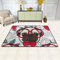 Rootti Teppich mit Mops-Motiv, rutschfest, für Wohnzimmer, Esszimmer, Schlafzimmer, Küche, Flur, Fußmatte, klein, 160 x 120 cm