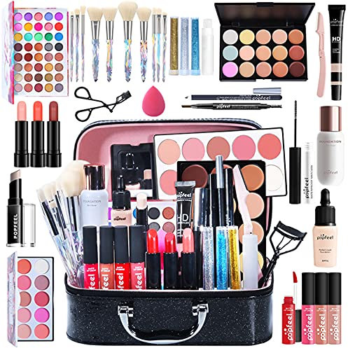 35St Schminkkasten Make-Up Set, Professionelles Kosmetische Schmink Set mit Lidschatten Lippengloss Rouge Concealer Usw, Multifunktions Kosmetik Produkte Set für Teenager-Mädchen Frauen#1