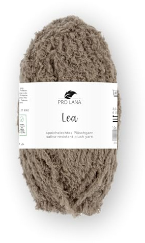Pro Lana Lea speichelechtes Plüschgarn Teddygarn 25g 100% Polyester (06 taupe)