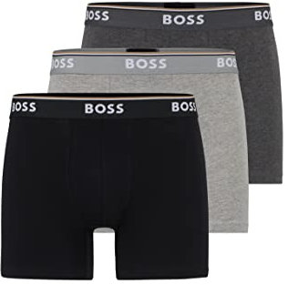 BOSS Men's Boxer Brief 3P CO/EL Shorts, New-Open Grey61, XL (Pack of 3)