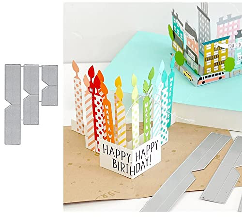 3 x Pop-Up-Stanzformen aus Metall, 3 x Pop-Up-Basis-Stanzformen für DIY-Scrapbooking-Karten, dekorative Prägepapier-Stanzformen für Scrapbooking, Kartenherstellung