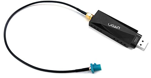 UGAR Ricevitore radio digitale DAB/DAB+, ricevitore USB con cavo di conversione antenna FAKRA per autoradio Android
