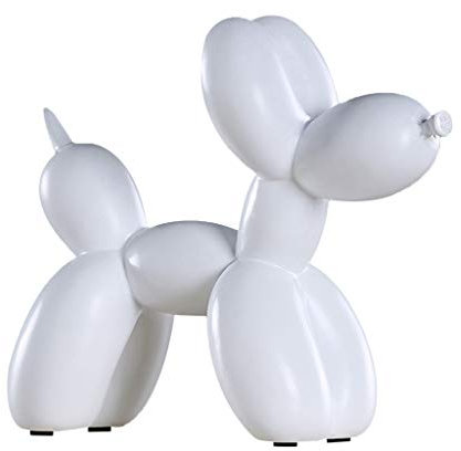 Deko-Luftballon aus Kunstharz für Hunde, Dekoration, Weiß