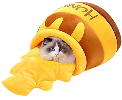 Stronrive Cat Nest Honey Pot Shape Cat Sofa Bed Cute And Comfortable Pet Cat House Plush Cushioned Pillow Suitable No Deformation Pet Bed Multifunctional Soft Pet Bed Suitable For Small Cats And Dogs