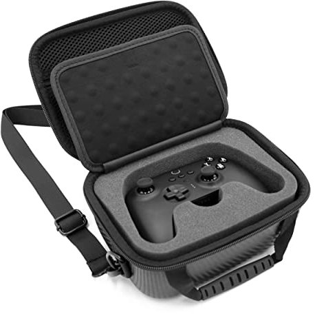 CASEMATIX Travel Case Compatible with 8Bitdo Ultimate Controller, Dongle and Charging Cable - Protective Gaming Controller Case with Custom Foam Tray, Accessory Storage