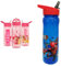 Disney Princess Personalised Sticker Water Bottle with Straw 500ml–Official Merchandise by Polar Gear - Pink & MARVEL 1325 1698 Spider-Man Hero Reusable Water Bottle, Blue and red, 600ml