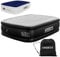 Arebos Aufblasbare Matratze Luftbett Selbstaufblasend Gästebett mit integrierter elektrischer Pumpe Luftmatratze für Camping/Heimgebrauch für 2 Personen 203×152,5×51 cm inkl.Tragetasche & Reperaturset