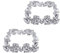 HJYHYN Silberne Schuhklammer, Schuhschmuck, Dekoration, Kristall-Schuhschnalle für Hochzeit, Party, 4, Legierung, Kein Edelstein