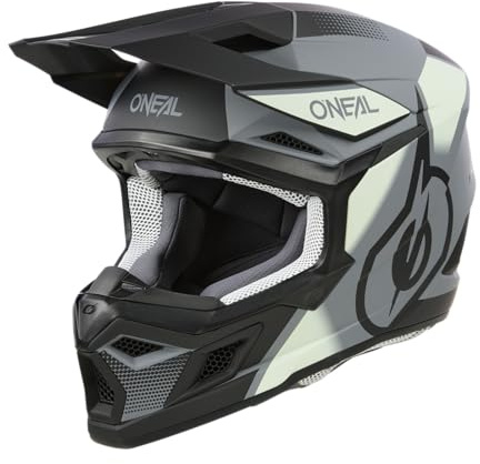 O'NEAL | Motocross-Helm | MX Enduro | ABS-Schale, Lüftungsöffnungen für optimale Kühlung | 3SRS Helmet Vision V.24 | Erwachsene | Schwarz Rot Grau