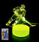 Jinson well 3D eishockey spieler Nachtlicht Lampe optische Nacht licht Illusion 16 Farbwechsel Tisch Schreibtisch Dekoration Lampen perfekte mit Acryl Flat USB Spielzeug