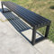 LEOAMBS Outdoor Bank Ohne Lehne Metall Wetterfest Gartenbank Holz Ohne Lehne 100/120/150 cm, Für Terrassen, Gärten 120cm/47,2Zoll Stil.4