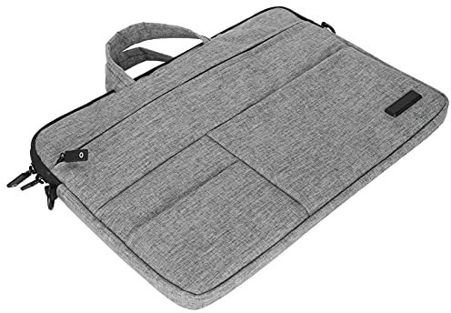ASHATA Laptop-Tragetasche, Universal-Tragetasche für 15,4 Zoll Laptop und Tablet, Schlankes Design, Strapazierfähiges Oxford-Stoff, Computertasche für Business, Schule (Grau)