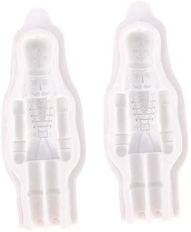 HOMSFOU Fäustling 2 Stück Nussknacker-Kunststoffform Keksschablonen Gummiform Süßigkeitenformen Kekspresse-Set Zum Backen Von Kuchen Schablone Linzer-Ausstecher-Set Backform