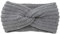Winter Häkelarbeit Stirnband Mädchen Frauen Haarband Verdicken Stirnbänder Kopfband Haarband Ohrenwärmer Headwrap für Einkaufen Skifahren Laufen,Grau