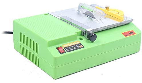 Power Tools Tischkreissäge – Kreissäge auf Tisch, verschiedene Materialien, mit Schnitthöhe und Neigung, verstellbar, Winkelanschlag, progressiver Start, Sägeblatt, neigbar