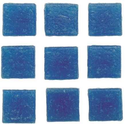 CREATIV DISCOUNT Mosaiksteine aus Glas, quadratisch, 20x20x2 mm, 100 g, ca. 30 Stück, Dunkelblau