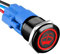 ETOPARS Schwarze Schale 19mm Momentaner Kippschalter 12V 5A Auto Wippschalter Metall Druckschalter Wasserdicht EIN/AUS Taste Schalter mit Drahtstecker Rot Licht Wascher