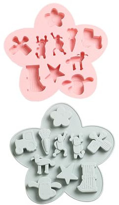 Silikonbackform 2Pcs Diy Silikon Backformen Lamm Schokolade Formen Kuchen Formen