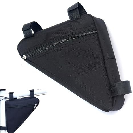 DHWEKU Borsa Triangolare da Telaio per Bicicletta Impermeabile, Borsa a Triangolo Ideale per Lucchetto, Attrezzi, Giacca Antipioggia, Borsa Bici Telaio MTB Impermeabile