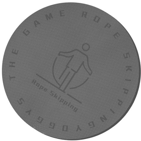 Springseilmatte, Jump Rope Matte, Matte für Springseil, Springseil Matte Rund, Seilspringen Übungs Trainingsmatte, Jump Rope Mat, Buffer Mute Trainingsmatte, Stoßdämpfende Fitnessunterlage,60*60*0.8cm
