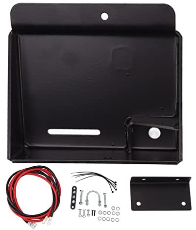 Battery Relocation Kit, ABS Metal Battery Box Relocation Kit Marine Battery Box with Battery Box Wire for Polaris Sportsman 450 570 2014‑2020