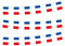 Bandera Francesa de Juegos Olímpicos,Banderines Tela de Doble Cara,Guirnalda de Banderines Francesa,Banderitas Internacionales para Eurocopa,Juegos Olímpicos,Copa del Mundo,10M