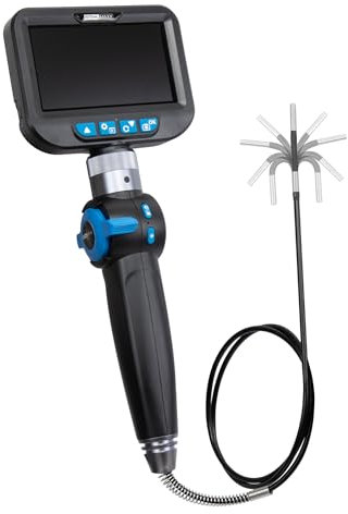 4mm Endoskopkamera KFZ beweglicher Kopf LED Licht Farb Display Inspektionskamera 1m Sonde schwenkbar Bilder Videos MicroSD-Karte speichern