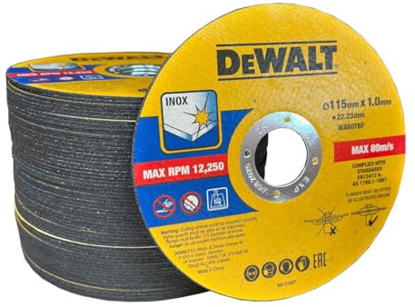 10 Disc, Angle Grinder Cutting Disc & Slitting Discs 115 x 1.0 x 22.23mm BORE, Metal Cutting & Slitting Discs