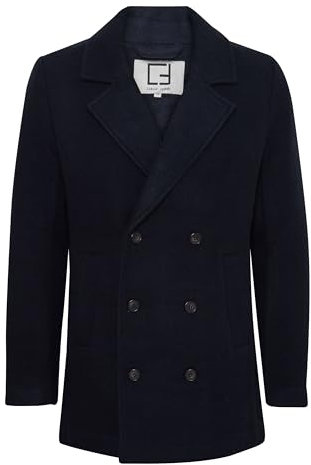 CASUAL FRIDAY CFVILMER Herren Wintermantel Wollmantel Winterjacke Zierknöpfe Reverskragen Knöpfen regular fit, Größe:3XL, Farbe:Dark Navy (194013)
