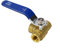 3-Wege-Kugelhahn für Wasser, Öl, Gas - Messing T-Port L-Port, 1/10.2 cm, 3/20.3 cm, 1/5.1 cm, 3/10.2 cm, 2.5 cm (DN8 T Typ)