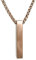 RUGGED steel - Stylische Edelstahl Herren Kette mit massivem Stab Anhänger - stabile moderne Männerkette wasserfest & schweissresistent - 50 60 cm - Silber Gold Roségold - inkl. Schmuck-Box