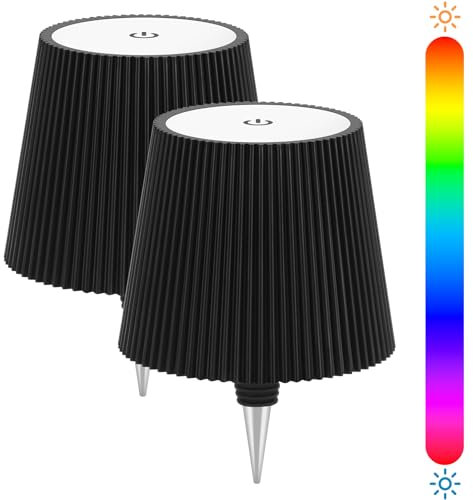 YANHUIUX Wireless Bottle Lamp, RGB Modes & 3 Color Wine Bottle Lights with 2800 mAh Battery, Touch Dimming Wireless lamp, Portable Rechargeable Bottle Lamp Kit for Bedroom, Restaurant, Bar (2PCS)