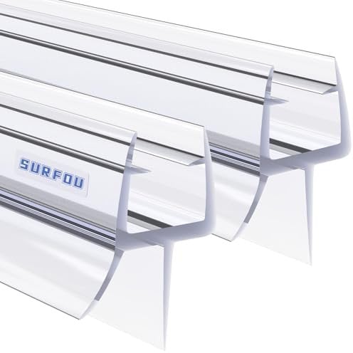 SURFOU Shower Seal Waterproof,2 x 100 cm Glass Doors – Shower Door Seal for Bathtub, Trasparente Shower, Vetro Door, Water Repellent Shower Seals (1)